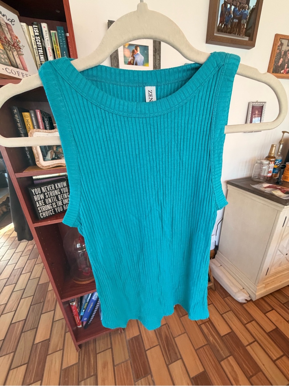 Zenana Outfitters Teal Ribbed Tank Top - Sleeveless Women’s Top
